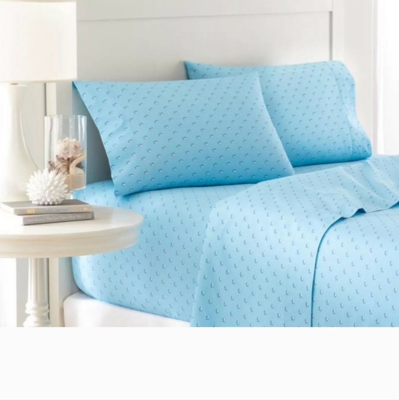 New Southern Tide King size sheet set SkipJack  fish - Picture 2 of 5